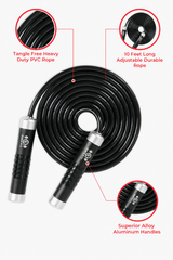 Weighted Jump Rope Set of 2 – 1lb Heavy Skipping Rope + Light Rope + Carry Bag