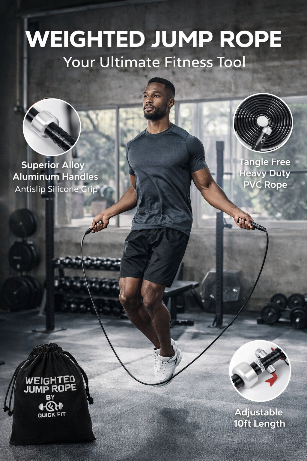 1 lb Weighted Jump Rope Set