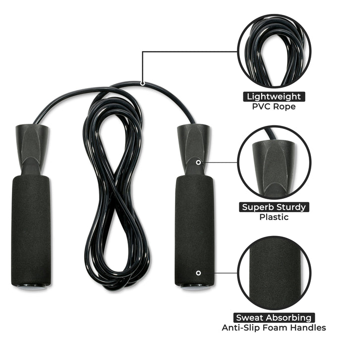 Weighted Jump Rope Set | Includes Standard Jumping Rope and Carrying Bag